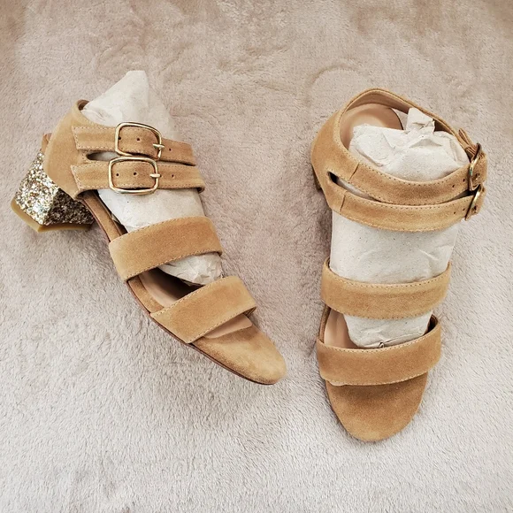 BNWOB Marais x For Love and Lemons Glitter Holiday Sandals - Picture 3 of 15